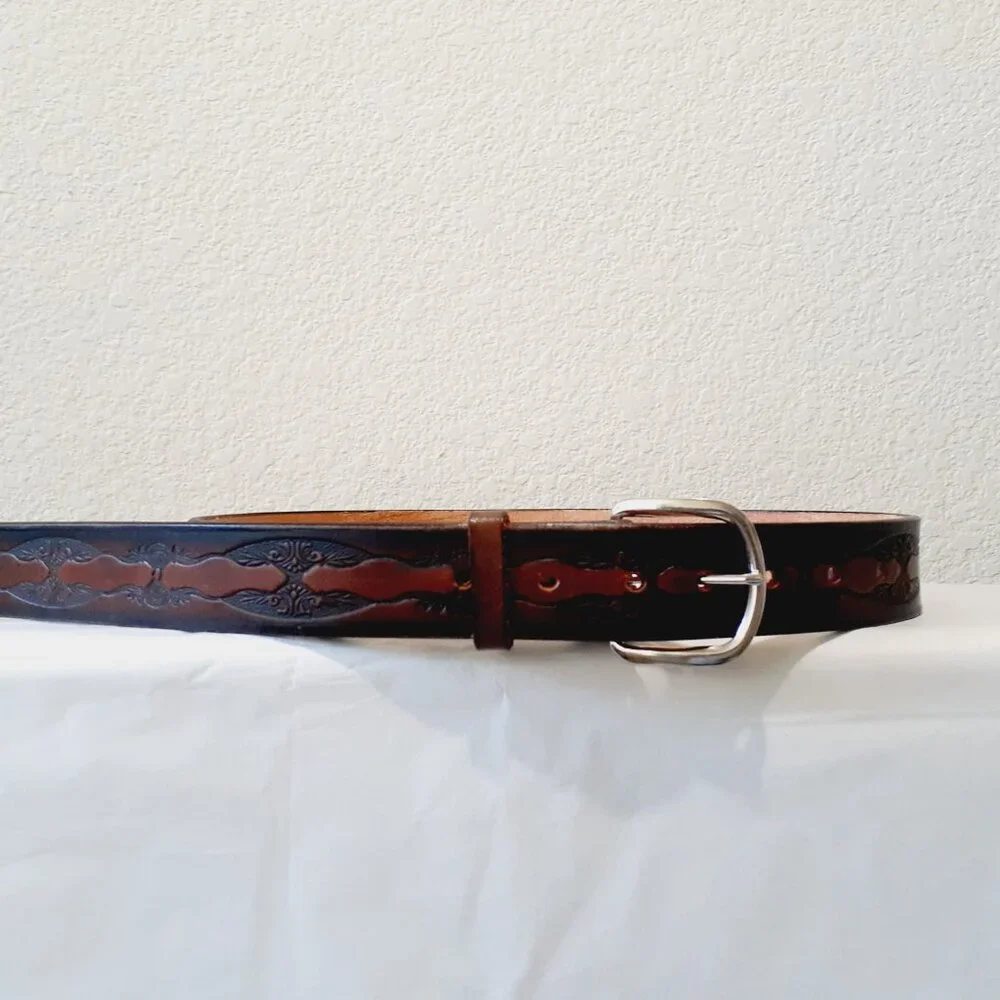 Tooled Leather Belt